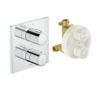 Duravit Duravit Set de montage prêt à l'emploi UP-THM, rosace carrée, chrome brillant Quantité:1