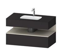 Duravit Duravit Set meuble lavabo encastré Qatego 100x55x60 cm, T m/Gr mat, sous-meuble console Quantité:1