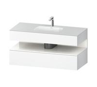 Duravit Duravit Set meuble lavabo encastré Qatego 120x55x60cm, blanc brillant/mat, console Quantité:1