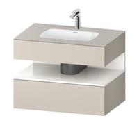 Duravit Duravit Set meuble lavabo encastré Qatego 80x55x60cm, w Hgl/taupe ma, meuble console Quantité:1