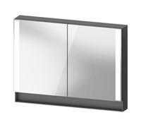 Duravit Duravit Uni Armoire miroir Type F Qatego 100x75x15,5 cm, graphite mat, 2 portes, suspendue Quantité:1