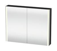 Duravit Duravit Uni-Armoire miroir XSquare 100x80x15,5 cm, gris mat, 2 portes, LED, mural Quantité:1