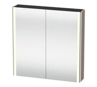Duravit Duravit Uni-Armoire miroir XSquare 80x80x15,5 cm, 2 portes, LED, mural, basique mat Quantité:1