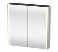 Duravit Duravit Uni-Armoire miroir XSquare 80x80x15,5 cm, blanc mat, 2 portes, LED, mural Quantité:1