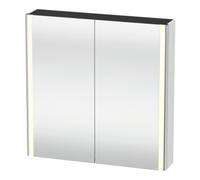 Duravit Duravit Uni-Armoire miroir XSquare avec prise F 80x80x15,5cm, blanc mat, 2 portes, LED, mural Quantité:1