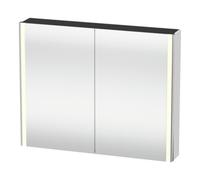 Duravit Duravit Uni-Spiegelschrank XSquare Prise F 100x80x15,5 cm, blanc mat, 2 portes, LED, mural Quantité:1