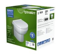 Duravit Duravit WC sur pied, cuvette à chasse profonde Set n°1 avec abattant, sans rebord, blanc Quantité:1
