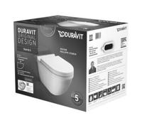 Duravit Duravit WC suspendu, cuvette profonde Starck 3 avec siège WC, sans rebord, blanc Quantité:1