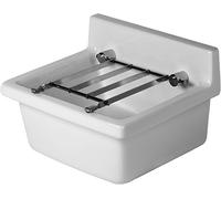 Duravit Starck 3 - Déversoir 48x43 cm, sans trou pour robinetterie, avec WonderGliss, blanc 03134800001