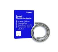 Duravit flexible de douche Universal, flexible de douche de 1,6 m avec protection anti-torsion, résistant aux pliures, inox brossé