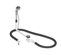 Duravit Kit d'évacuation et de trop-plein 792208000001000 Câble Bowden longueur 85 cm, d= 5,2 cm, avec tuyau d'évacuation flexible, chromé