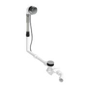 Duravit Garniture de vidage et trop-plein Quadroval 792217 – Ø5,2 cm, câble Bowden 70 cm, chrome