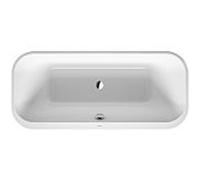Baignoire en pose libre Duravit Happy D.2 Plus, 2 pentes de dos, revêtement acrylique sans soudure, 1800x800x460mm, 700453800000000, Couleur: Baignoire en blanc avec revêtement acrylique Graphite Supe