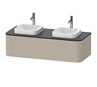 Duravit Meuble sous-vasque Happy D.2 Plus 130x55 cm 1 tiroir pour vasque à poser Taupe mat
