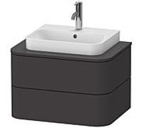 Duravit Happy D.2 Duravit match0 HP496008080 40,8 x 65 x 48 cm, 2 tiroirs, pour console, graphite super mat