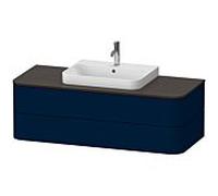 Duravit Meuble sous-vasque sur console Happy D.2 Plus HP496209898 130x55 cm, 2 tiroirs, bleu nuit