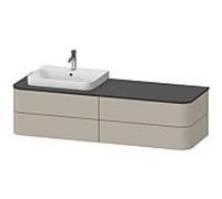 Duravit Happy D.2 Plus Meuble sous-vasque sur console suspendu, 1600x550 mm, 4 tiroirs, pour lavabo pour meuble position à gauche, HP4963L6060