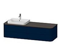 Duravit Happy D.2 Plus Meuble sous-vasque sur console suspendu, 1600x550 mm, 4 tiroirs, pour lavabo pour meuble position à gauche, HP4963L9898