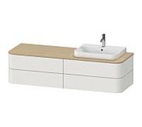 Duravit Happy D.2 HP4973R3939 40,8 x 160 x 55 cm, 4 tiroirs, pour Aufsatzbecken , droit, nordic blanc mat