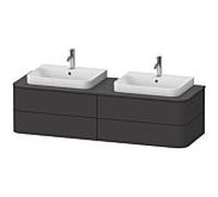 Duravit Happy D.2 Plus Meuble sous-vasque sur console suspendu, 1600x550 mm, 4 tiroirs, pour 2 vasques à poser, HP4974B8080