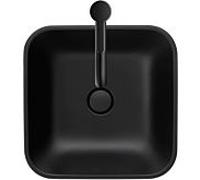 Duravit Happy D.2 Plus Évier à poser, 400x400 mm, rectifié, sans trop-plein, sans trou de robinet établi, 23594013001, Couleur: Couleur intérieure anthracite mat, couleur extérieure anthracite mat, av