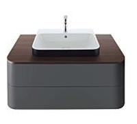 Console Duravit Happy D.2 Plus, 1000x550 mm, 1 découpe, pour meuble sous-lavabo HP4941, HP4961, HP4971, HP031E06969, Couleur: Noyer brossé Placage bois véritable