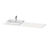 Duravit Console lavabo Happy D.2 Plus (HP031HL2222) 160 x 55 cm, 1 découpe à gauche, blanc brillant