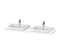 Duravit Happy D.2 lavabo console HP032HB2222 160 x 55 cm, avec 2 découpes, blanc haute brillance