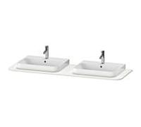 Duravit Happy D.2 lavabo console HP032HB3939 160 x 55 cm, avec 2 découpes servation blanc satinée