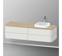Duravit Happy D.2 Meuble bas pour plan de toilette, 4 tiroirs, HP4973R3939,