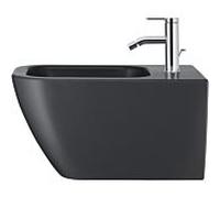 Duravit Happy D.2 mur Bidet 2258151300 35,5x54cm, avec trou pour robinetterie, trop-plein, banque de trous pour robinetterie, anthracite mat
