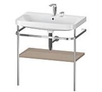 Duravit Happy D.2 Plus combinaison lavabo sur meuble HP4837E7575 77,5 x 49 cm, 2 trous pour robinetterie, lin, avec support métallique