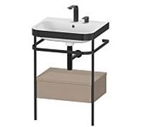 Duravit Happy D.2 Lavabo avec support, 1 tiroir, HP4740E7575, c-bonded