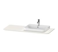 Duravit Plan de toilette Happy D.2 HP031KR3939 130 x 55 cm 1 découpe à droite Blanc nordique mat