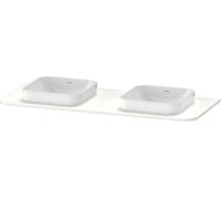 Duravit Happy D.2 Plus Console, 1300x550 mm, 2 découpes, pour meuble sous-lavabo HP4943B, HP032KB3636, Couleur: Laque mate en soie blanche
