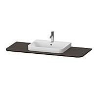 Duravit Console de lavabo Happy D.2 Plus 130x55cm 1 découpe, noyer brossé Placage bois véritable