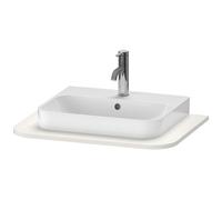 Duravit Happy D.2 Plus Console HP031B, 650x480 mm, 1 découpe, pour lavabo HP4940, HP4960, HP031B03939, Couleur: Laque mate en soie Nordic White