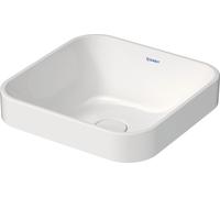 Duravit Happy D.2 Plus Évier à poser, 400x400 mm, rectifié, sans trop-plein, sans trou de robinet établi, 23594013001, Couleur: Couleur intérieure anthracite mat, couleur extérieure anthracite mat, av