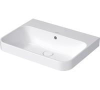 Duravit Happy D.2 Plus Évier à poser, 60, sans trou de coulée, 600x460 mm, rectifié, avec trop-plein, avec trou de coulée établi, 23606000601, Couleur: Couleur intérieure blanche, couleur extérieure b