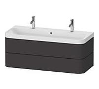 Duravit Happy D.2 Plus HP4379O80800000 117,5x49cm, 2 tiroirs, graphite super mat