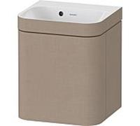 Duravit Happy D.2 Plus meuble sous-lavabo HP4634N75750000 40x36cm, porte 2000 , charnières à droite, sans trou pour robinet, lin
