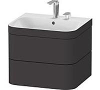 Duravit Happy D.2 Meuble avec vasque, 2 tiroirs, HP4635E8080, c-bonded