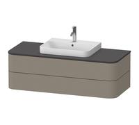 Duravit Meuble sous-lavabo Happy D.2 Plus HP497209292 1300x550 mm, 2 tiroirs, Gris pierre