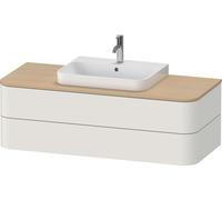 Duravit Happy D.2 Plus Meuble sous-lavabo pour console murale, 1300x550 mm, 2 tiroirs, pour vasques sur le dessus, HP497203939