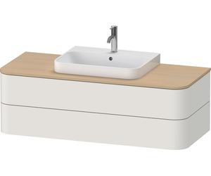 Duravit Happy D.2 Plus Meuble sous-lavabo pour console murale, 1300x550 mm, 2 tiroirs, pour vasques sur le dessus, HP497203939