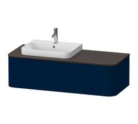 Duravit Happy D.2 Plus Meuble sous-lavabo sur console suspendu, 1300x550 mm, 1 tiroir, pour vasque à poser position à gauche, HP4942L9898, Couleur: Laque mat soyeuse bleu nuit