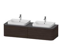 Duravit Meuble sous-lavabo Happy D.2 Plus suspendu 1600×550 mm, 2 tiroirs, noyer brossé