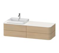 Duravit Meuble sous-vasque suspendu Happy D.2 Plus HP4963L7171 160x55 cm 4 tiroirs gauche Chêne