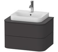 Duravit Happy D.2 Duravit match0 HP496008080 40,8 x 65 x 48 cm, 2 tiroirs, pour console, graphite super mat