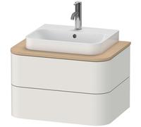 Duravit Happy D.2 Plus meuble sous vasque HP496003939 65x48cm, pour console, 2 tiroirs, nordic blanc